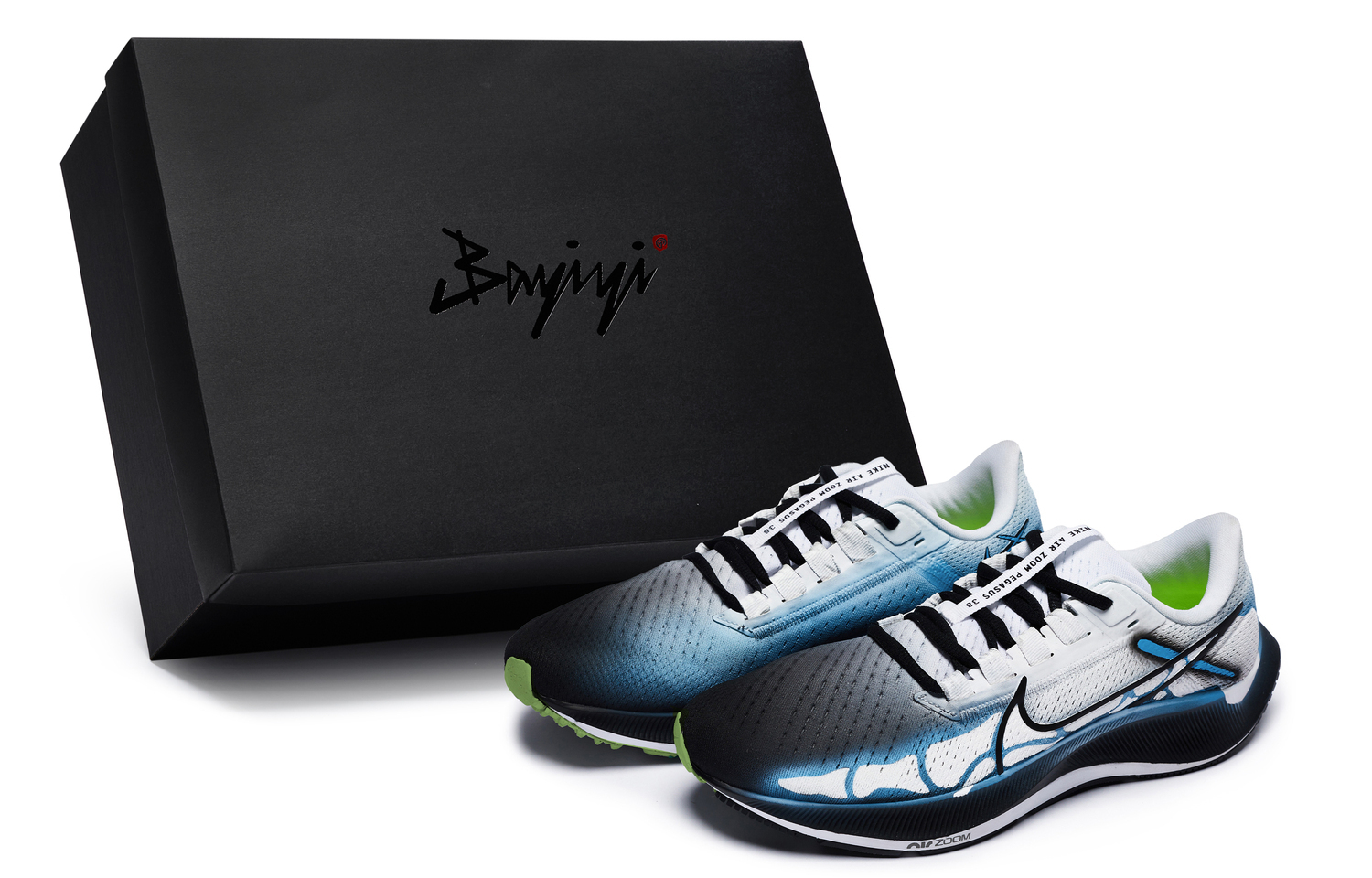 

Nike Pegasus 38 Водоотталкивающие Низкие Беговые Кроссовки Мужские Черный Белый Синий