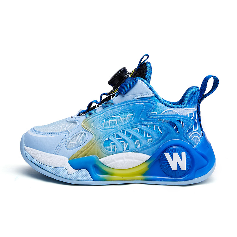 

WARRIOR Anti-Slip And Wear-Resistant Lightweight Cushioning Low-Top Kids Lifestyle Shoes Light Blue Dark Blue Kids'