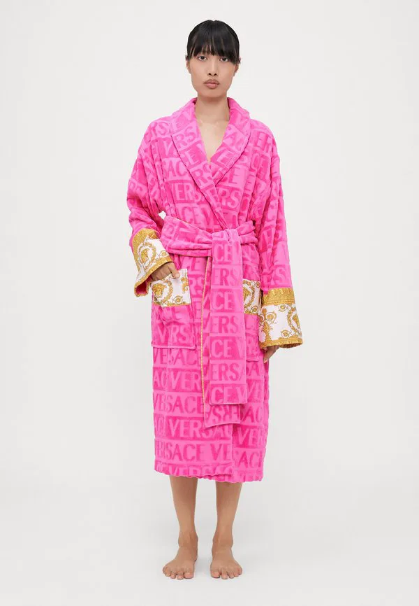 Халат, я люблю барочный халат Versace, Fuxia