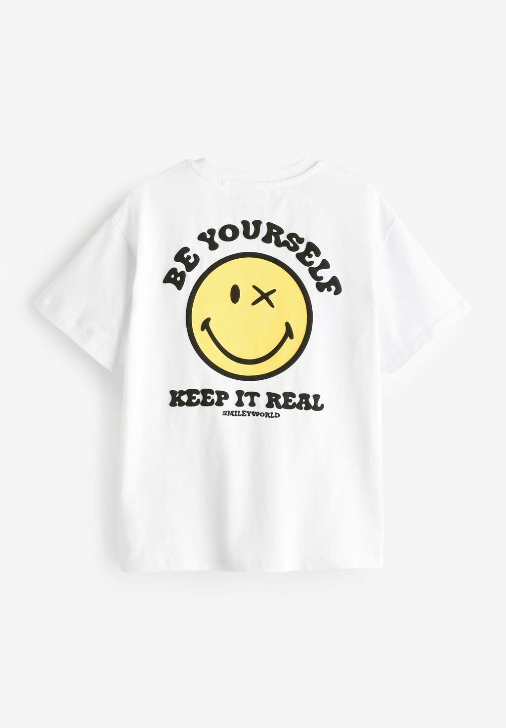 

Футболка с принтом SMILEY WORLD PLACE BE CHARITY REGULAR FIT Next, белый