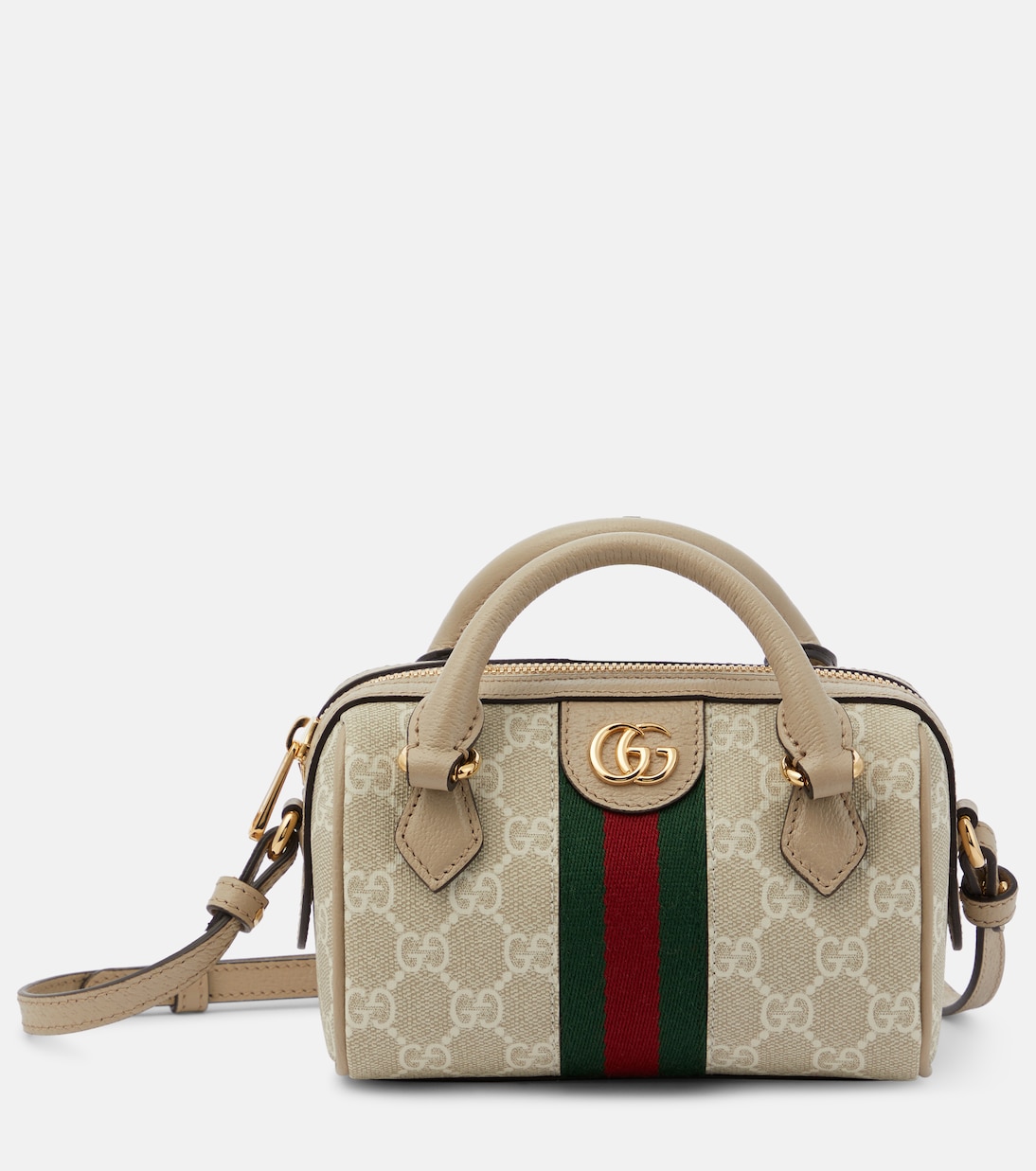 

Мини-сумка Ophidia с кожаной отделкой Gucci, Be.Mys.Wh/Oatmeal/Vrv