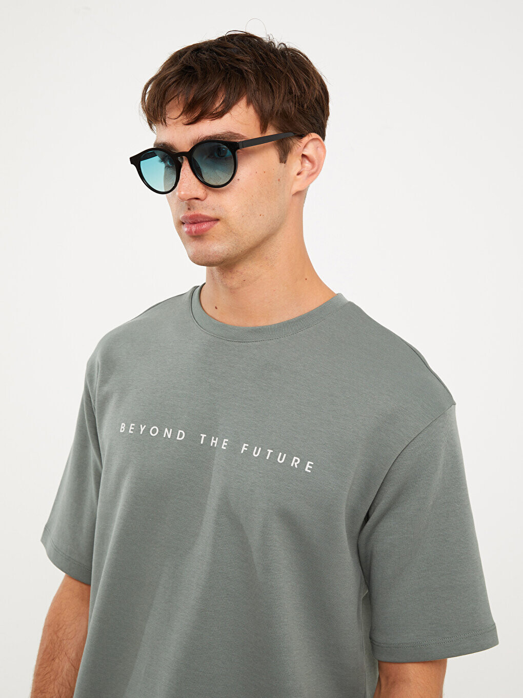 

Мужская футболка с круглым вырезом и коротким рукавом LCW Casual, зеленый