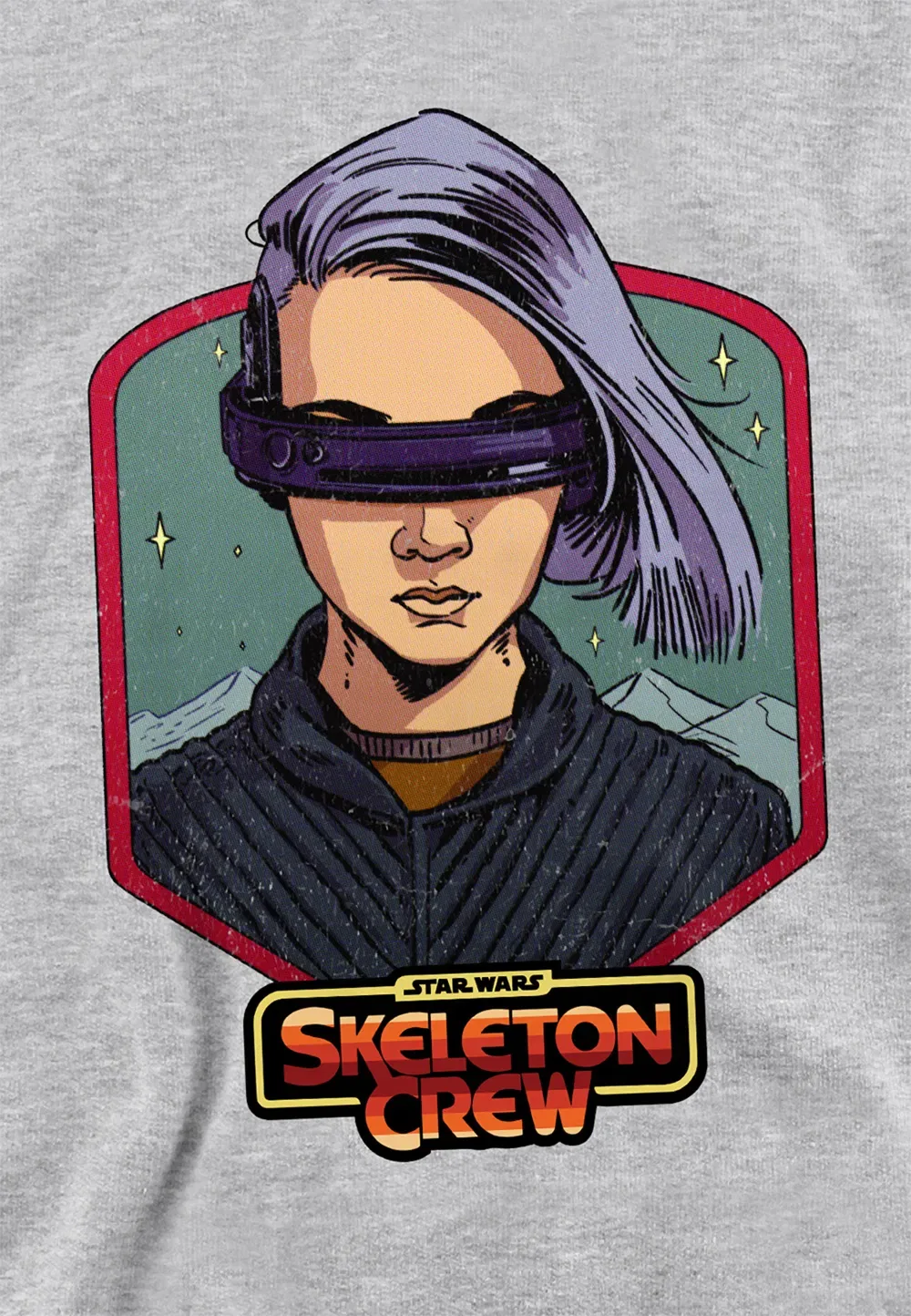 Детская худи Star Wars: Skeleton Crew Disney, серый — фото 2