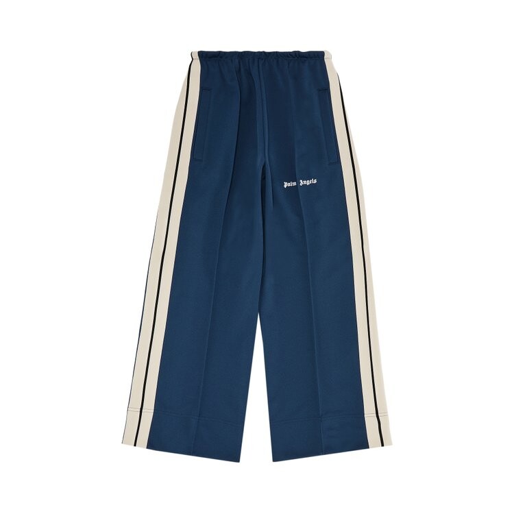 

Брюки Palm Angels Classic Logo Crop Track Pants, цвет Indigo Blue/Off White