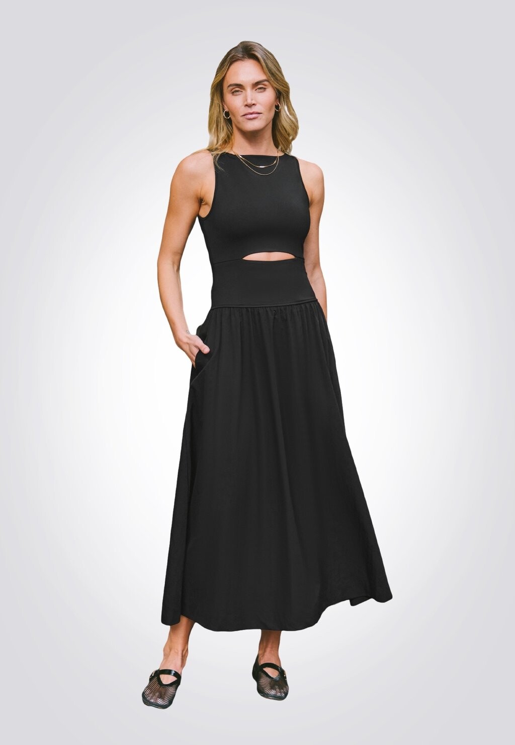 

Платье макси SLEEVELESS CUTOUT Cupshe, черный