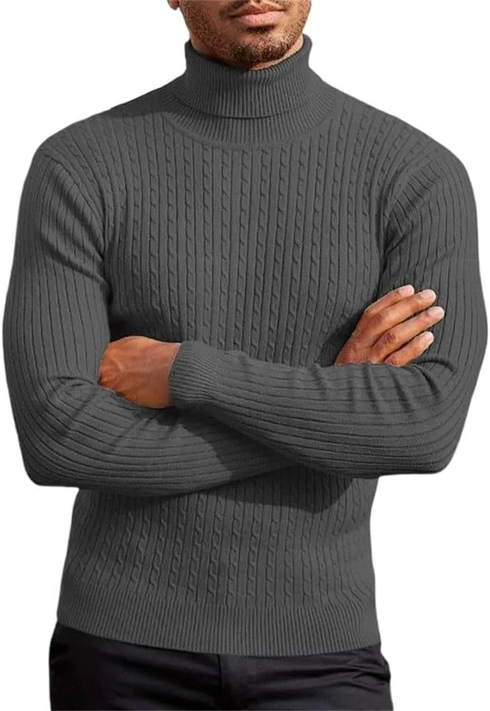 

Свитер мужской Slim Fit с высоким воротником