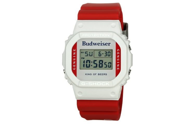 

CASIO Часы G-Shock X Budweiser 'The King Of Beer' DW5600BUD20, Red and White Watch Dial