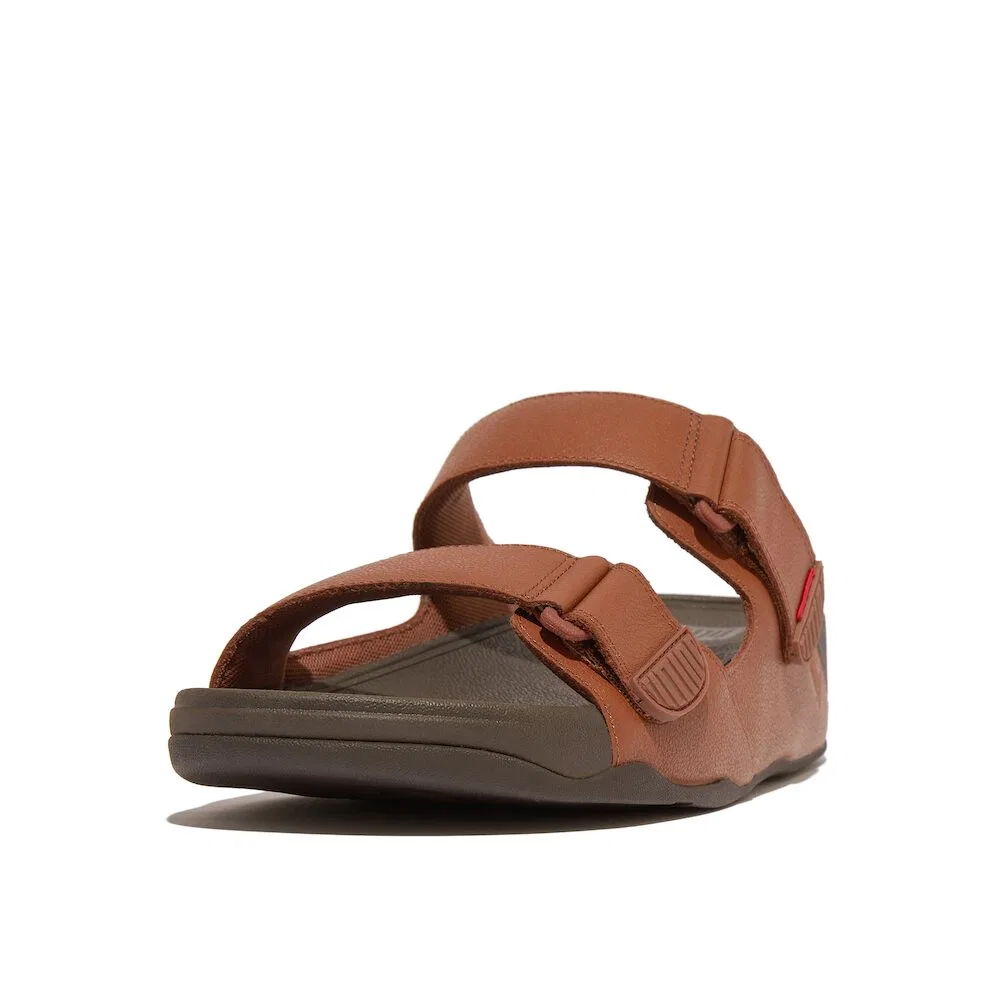 Мужские кожаные слайды Gogh Mock тёмно-бежевые от Fitflop — фото 2