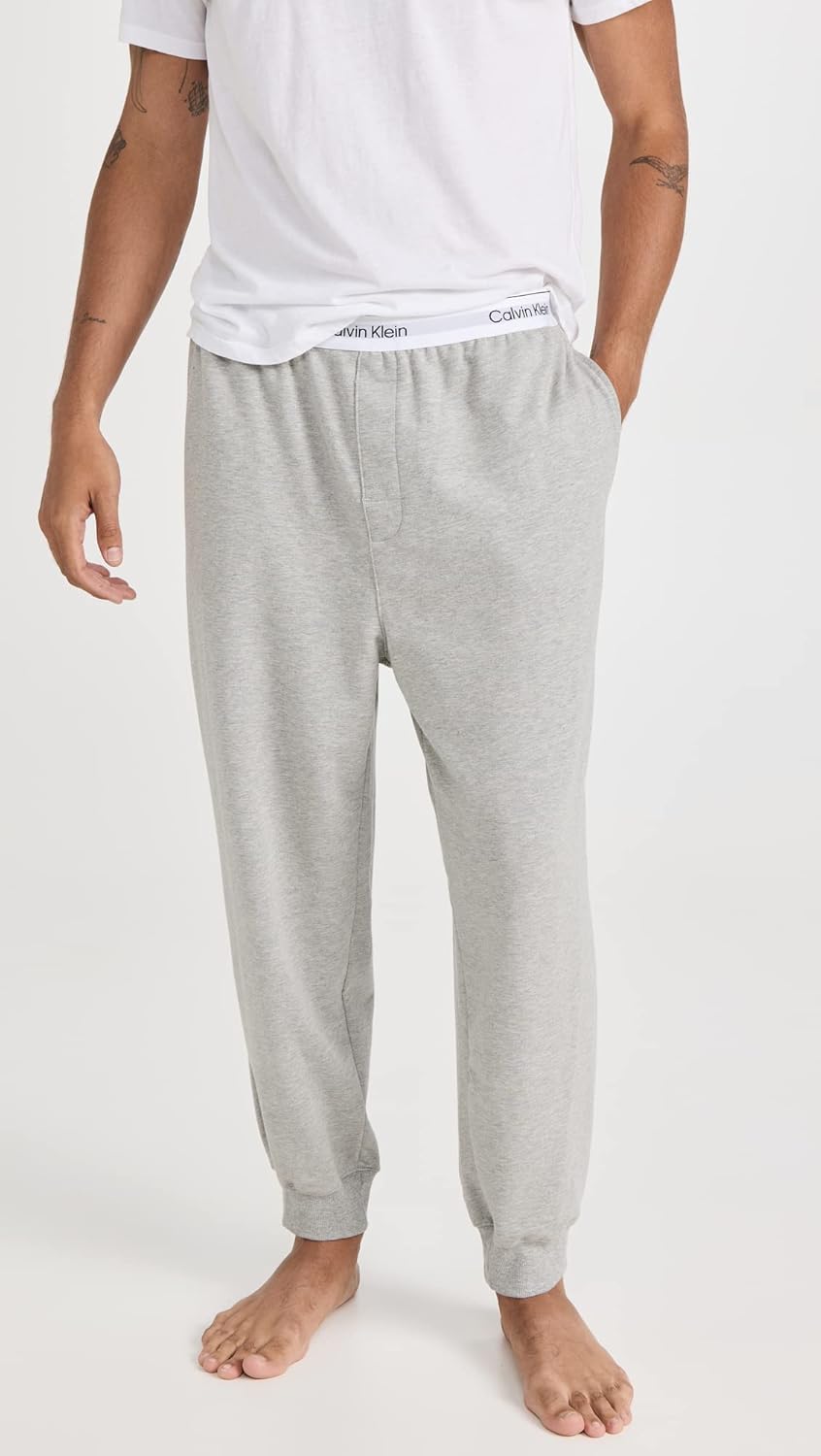 Мужские современные хлопковые спортивные брюки Calvin Klein, Grey — фото 3