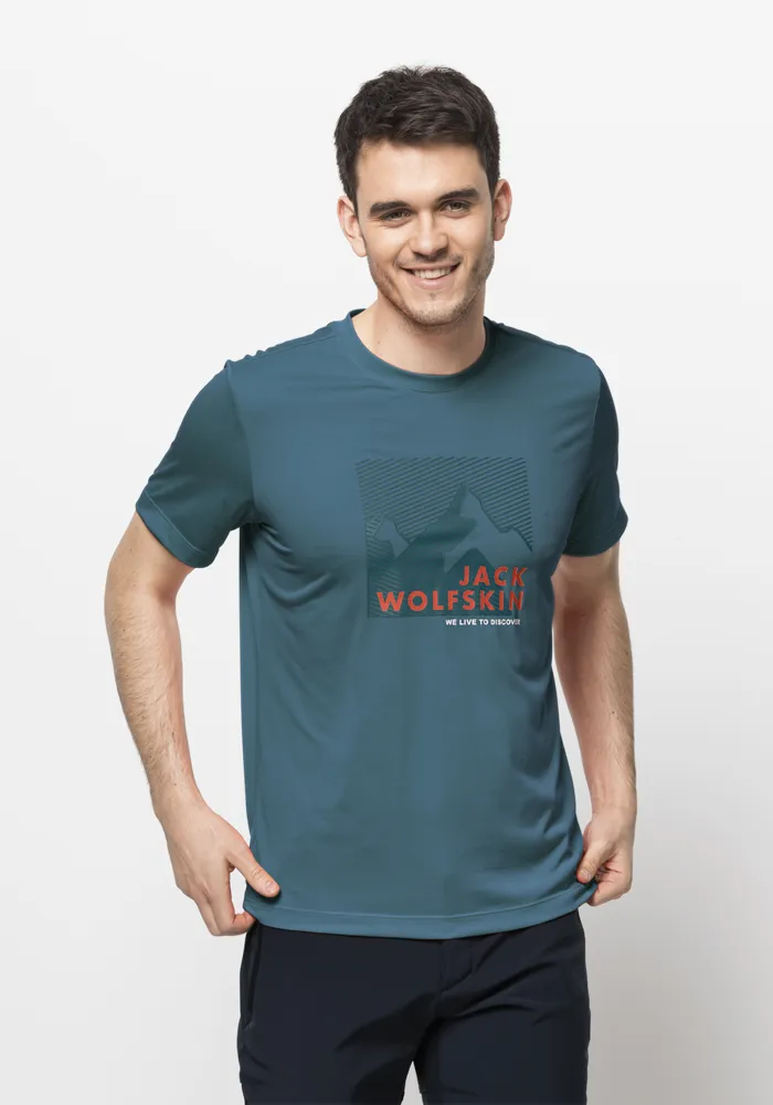 

Функциональная рубашка Jack Wolfskin "HIKING S/S GRAPHIC T M", синий