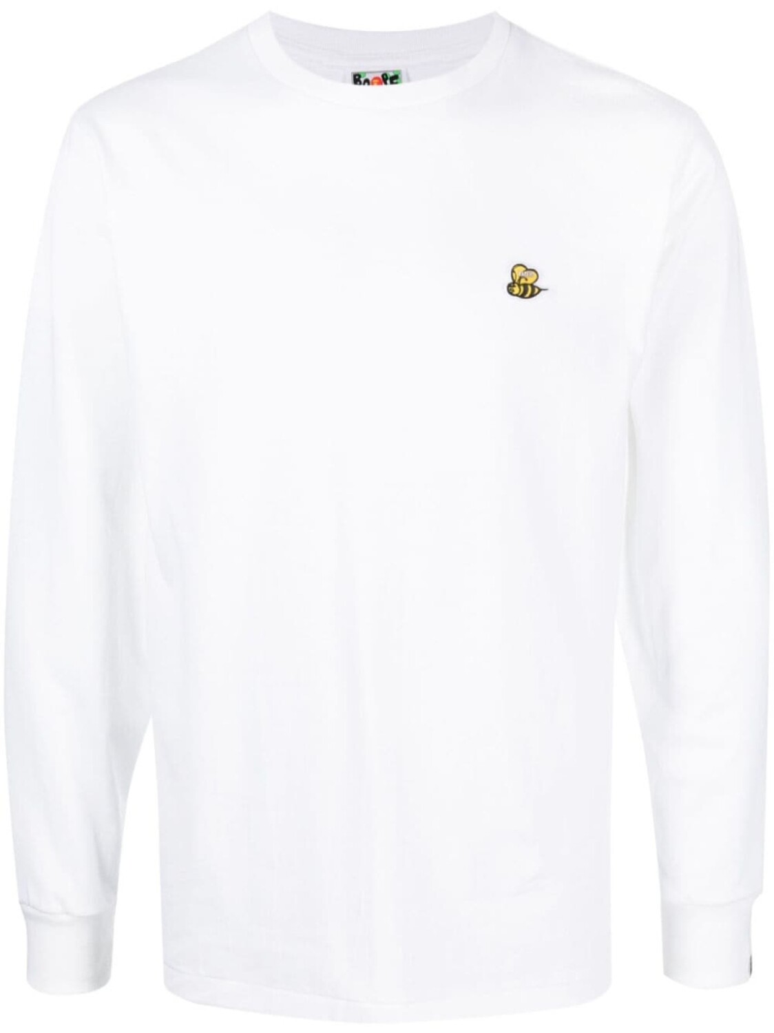 

Хлопковая футболка с нашивками A BATHING APE, белый