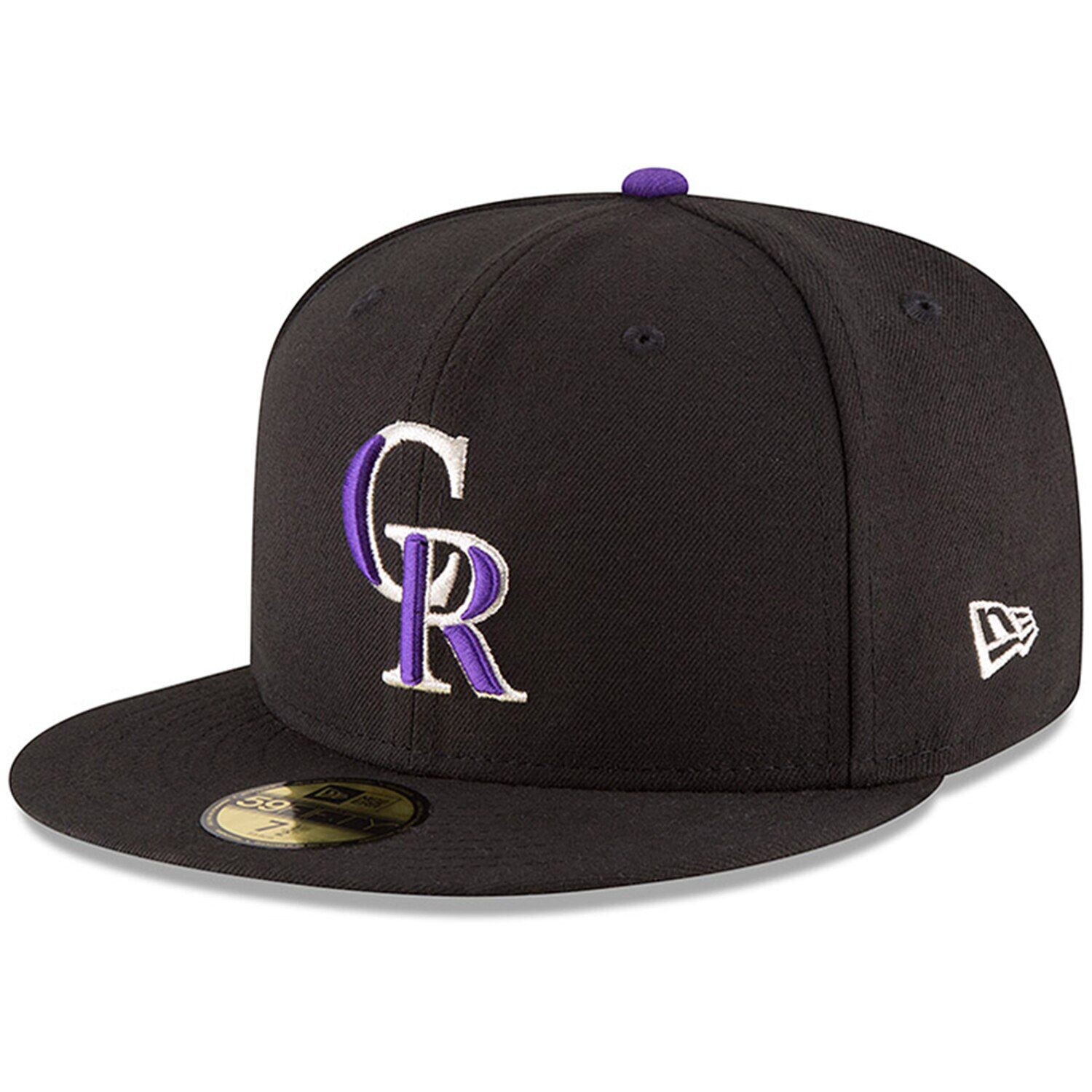 

Мужская кепка New Era Black Colorado Rockies Authentic Collection On Field 59FIFTY со структурированной кепкой