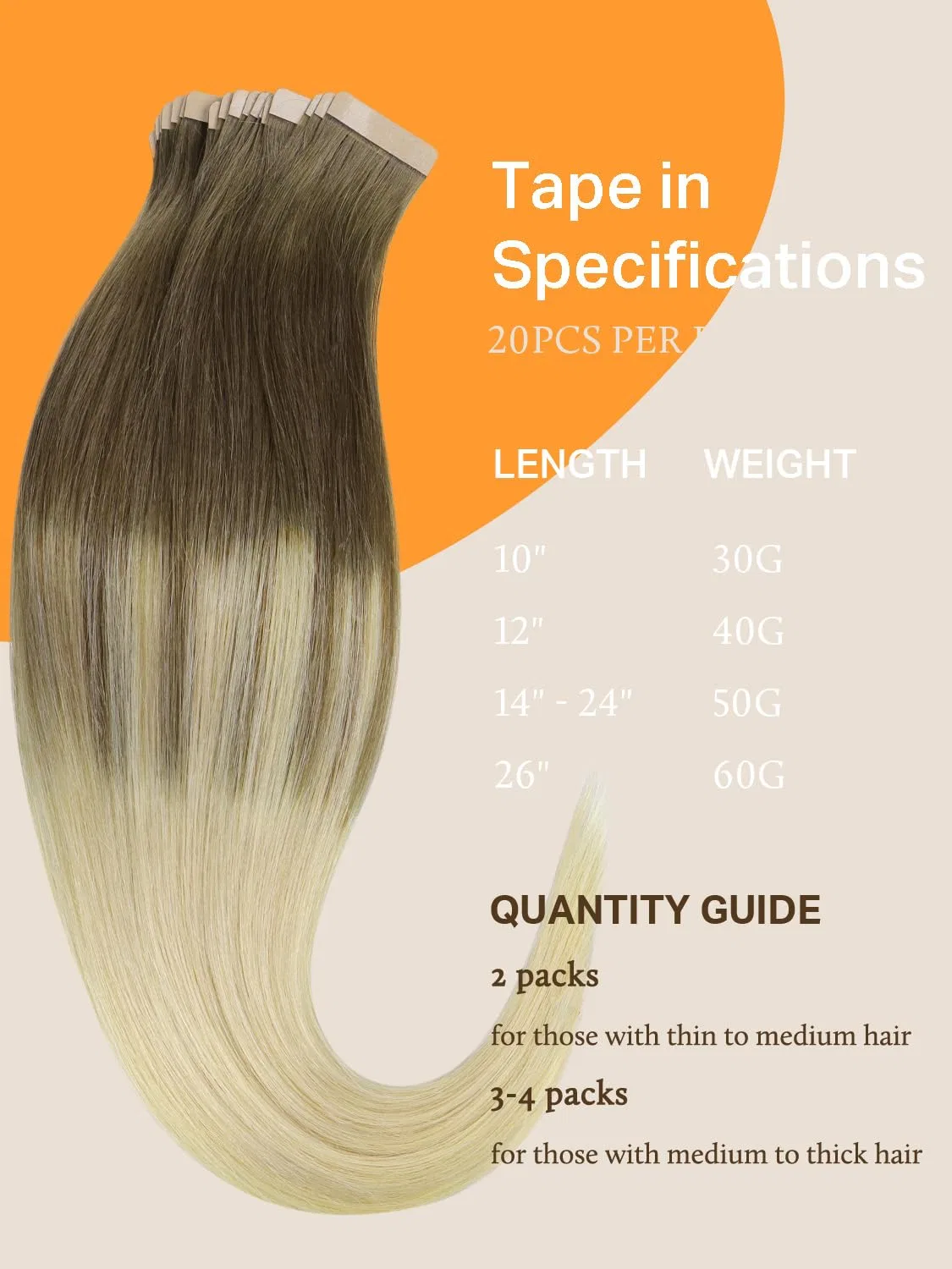 Накладные волосы Remy на лентах «DOORES», 40 см, 50 г, 20 шт. Doores — фото 4