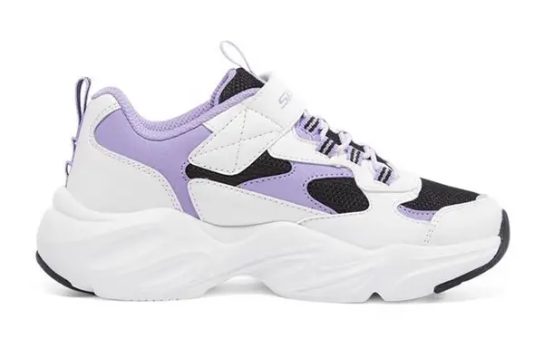 Кроссовки sport shoes 'white black purple' Skechers, белый — фото 2