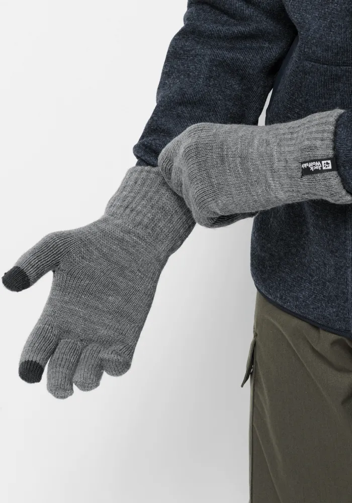 

Трикотажные перчатки Jack Wolfskin "RIB GLOVE", серый