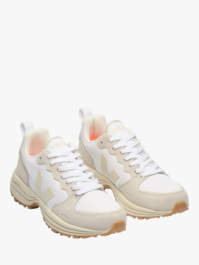 Venturi II хлопковые текстурированные кроссовки на шнуровке VEJA, White/Pierre — фото 2