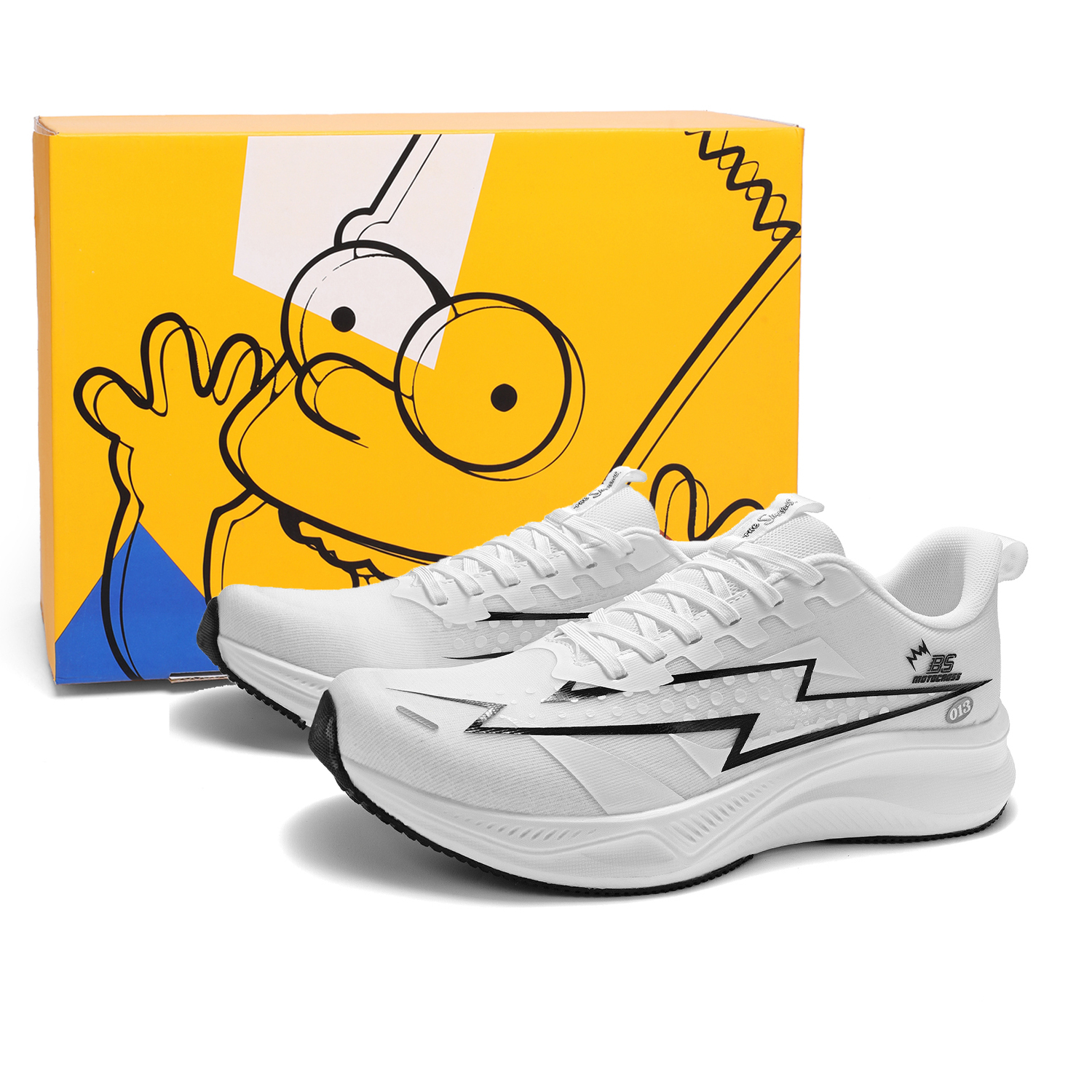 The Simpsons Амортизирующие противоскользящие износостойкие дышащие легкие низкие кроссовки для бега унисекс черные, цвет Black — фото 4