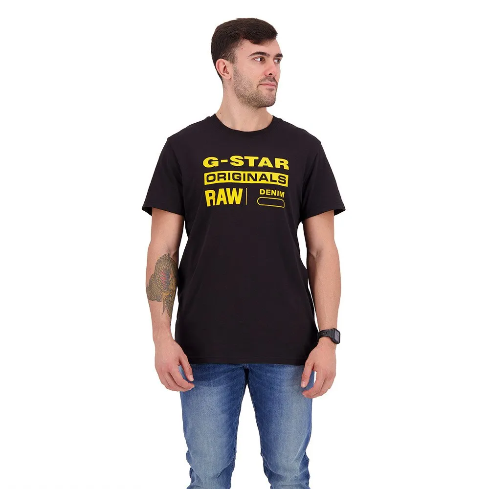 

Футболка с коротким рукавом G-Star Graphic 8 Ribbed Neck, черный