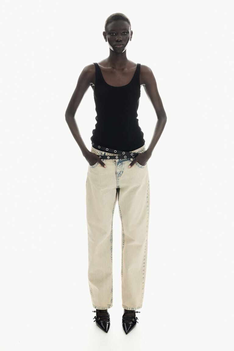 

Майка в рубчик H&M, черный
