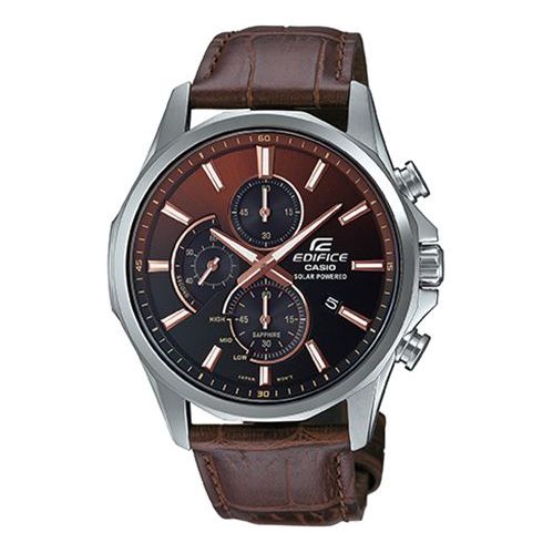 

Часы Waterproof EDIFICE Sapphire Crystal Brown Brow Analo Brown Gradient Mens Brown Analog, коричневый