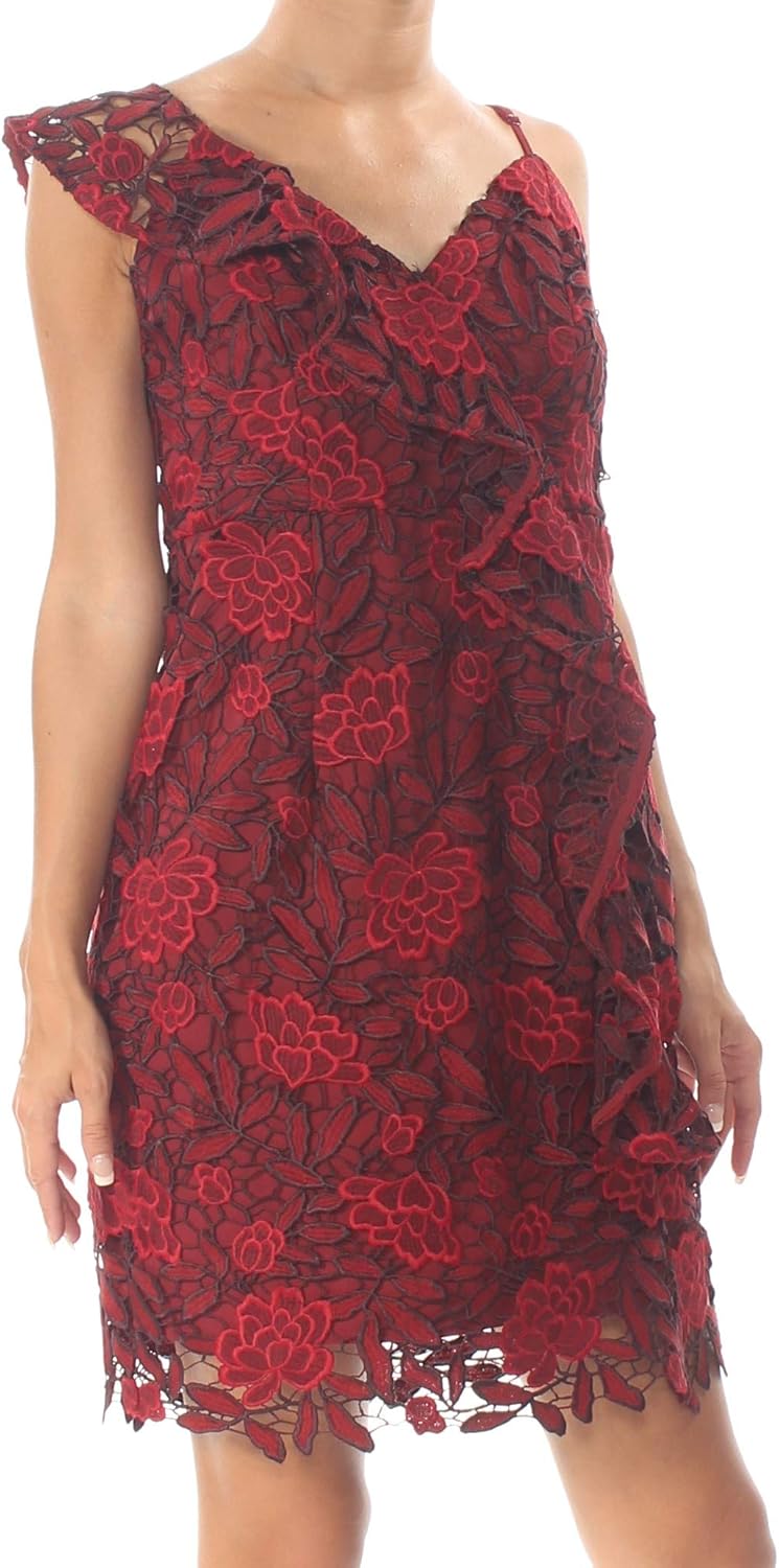 

Женское платье Teegan без рукавов с кружевом GUESS, Scarlett Red/Multi