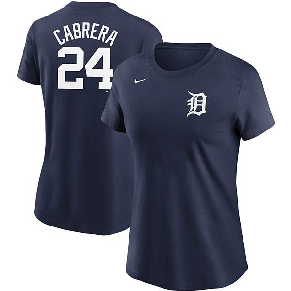 

Женская футболка Miguel Cabrera Detroit Tigers с именем и номером в синем цвете Nike