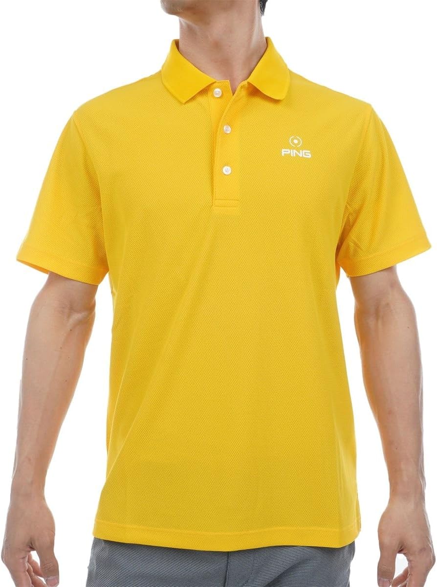 

Мужская рубашка-поло Ping с коротким рукавом (логотип One-Point Brand) / Для гольфа / 621-5160105, желтый