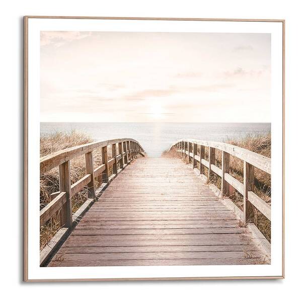 

Картина с рамкой Reinders Brücke zum Strand, бежевый