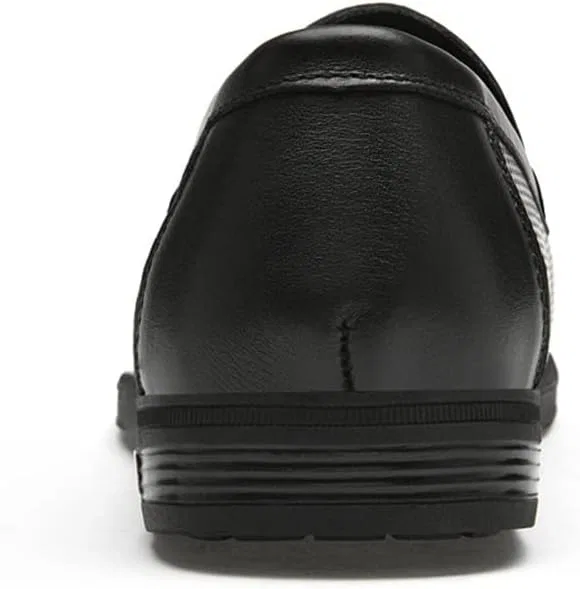 Лоферы мужские Leather Flat Heel Anti-Slip Lightweight Classic Slip On, черный SayfuR — фото 4
