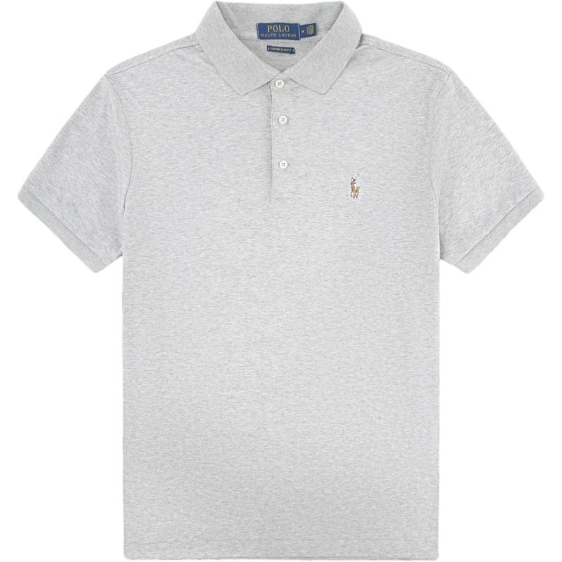 

Поло мужское Andor Heather Gray Polo Ralph Lauren, серый