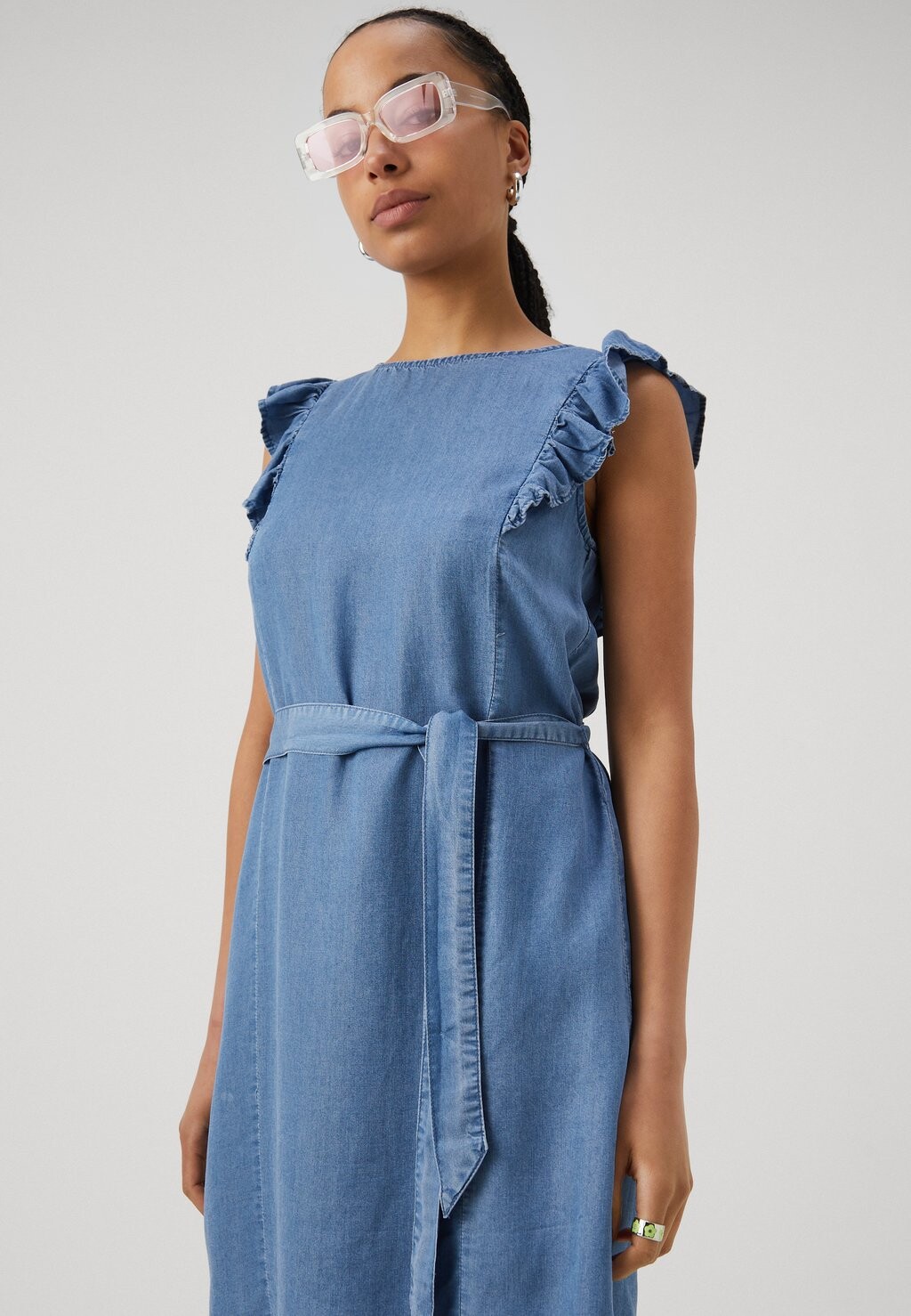 

Джинсовое платье Onlpema Frill Belt Dress ONLY, средний синий деним