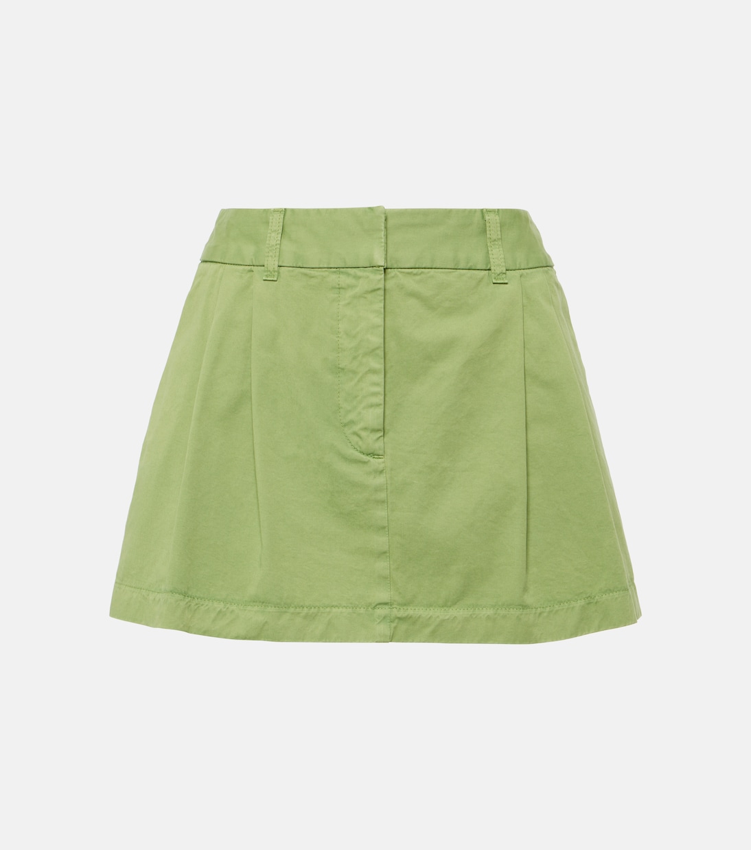

Мини-юбка из хлопкового полотна Stella McCartney, Pistachio