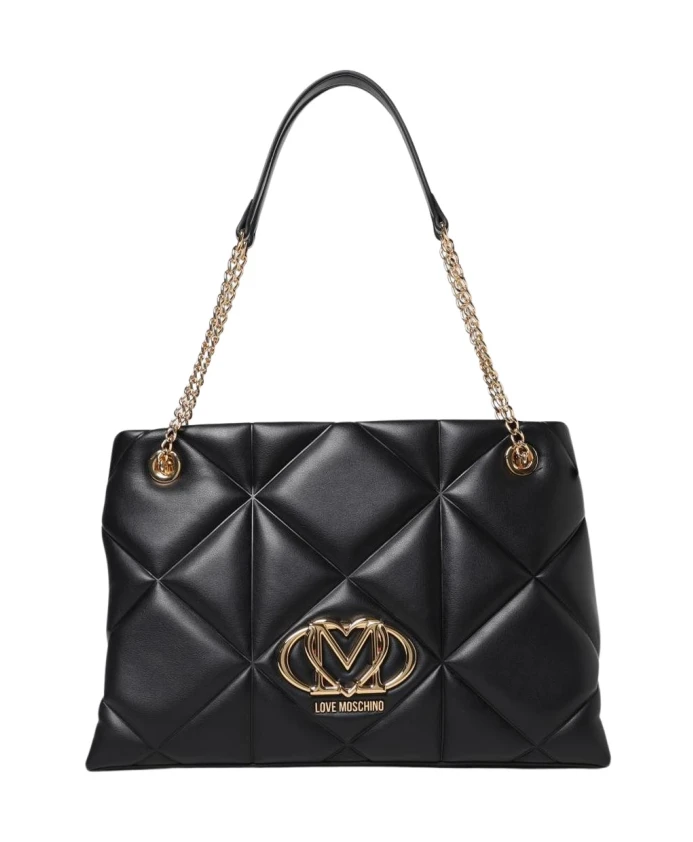 

Стеганая сумка через плечо с цепочкой. Love Moschino, черный