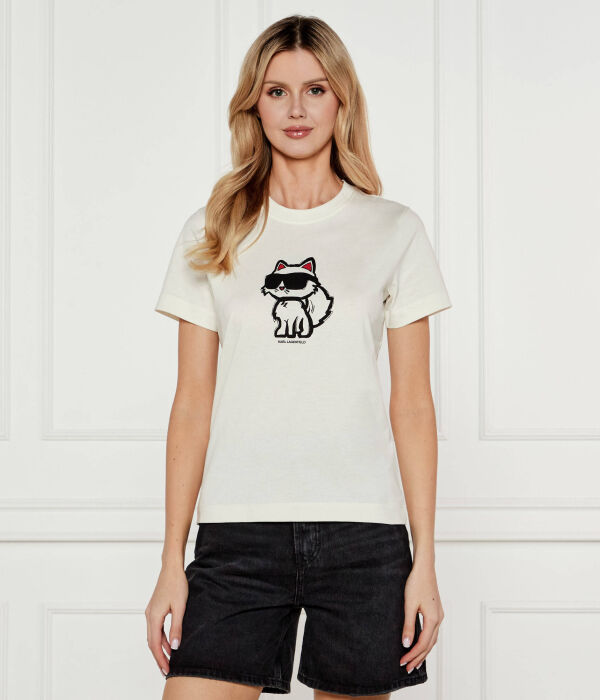 

Эскиз значка футболки Regular fit Karl Lagerfeld, бежевый