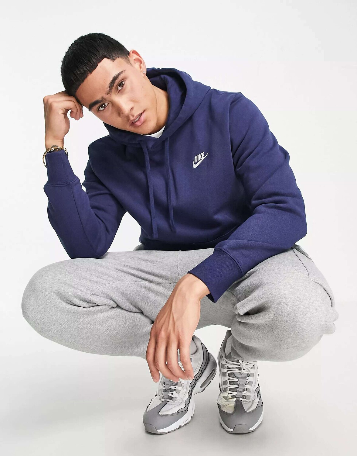 

Темно-синяя худи Nike Club, Синий, Темно-синяя худи Nike Club