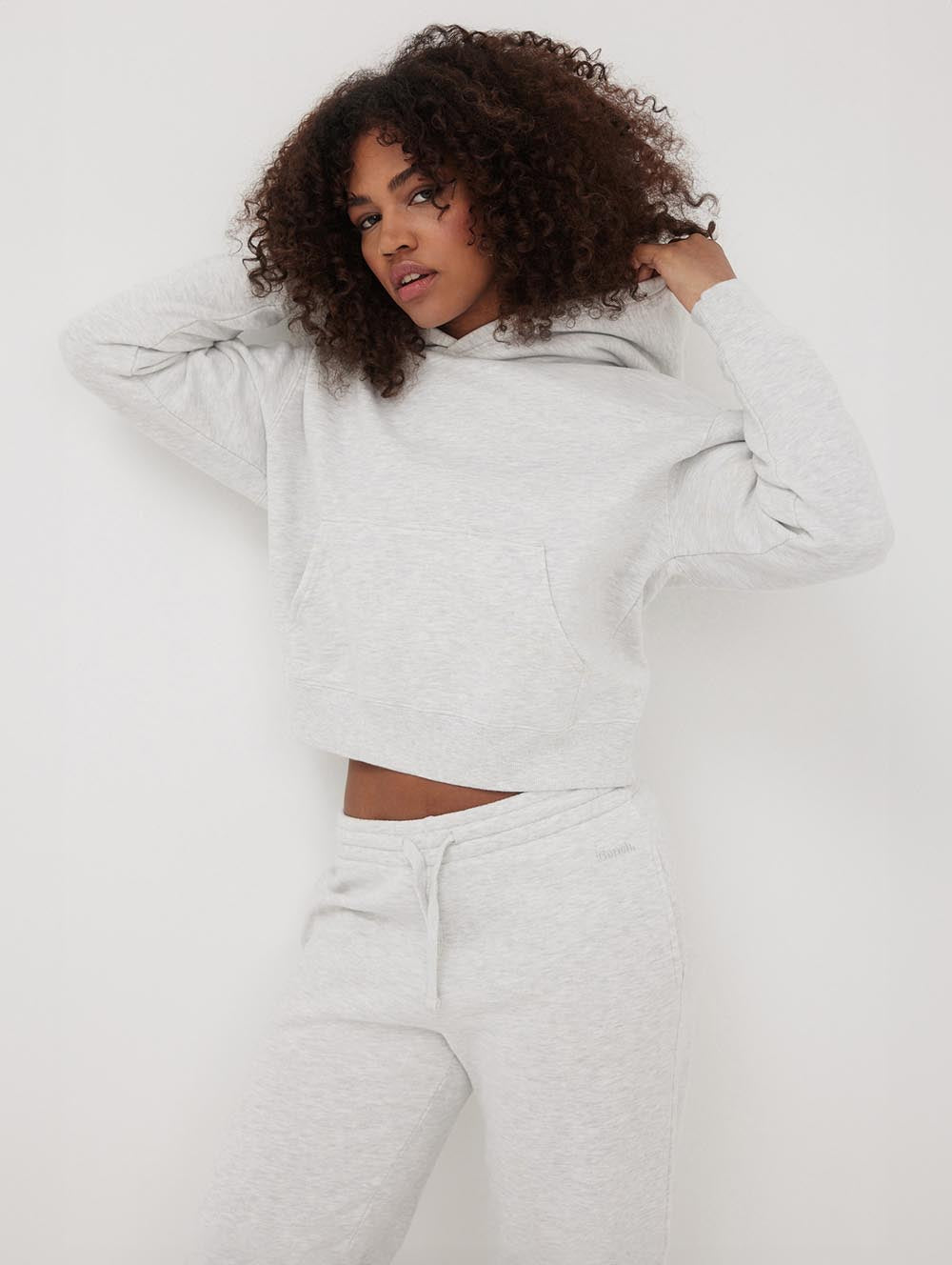 

Женская укороченная толстовка Hart Eco-Fleece Bench., цвет light grey heather
