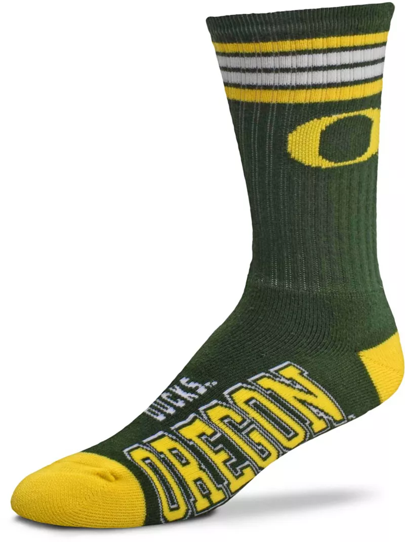 

Носки Deuce Crew с 4 полосками для босых ног Oregon Ducks For Bare Feet