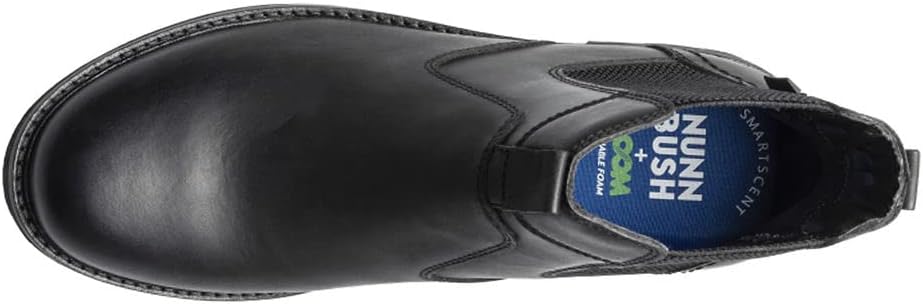 Мужские кожаные ботинки Nunn Bush 1912 Plain Toe Chelsea с защитой Scotchgard, черный — фото 2