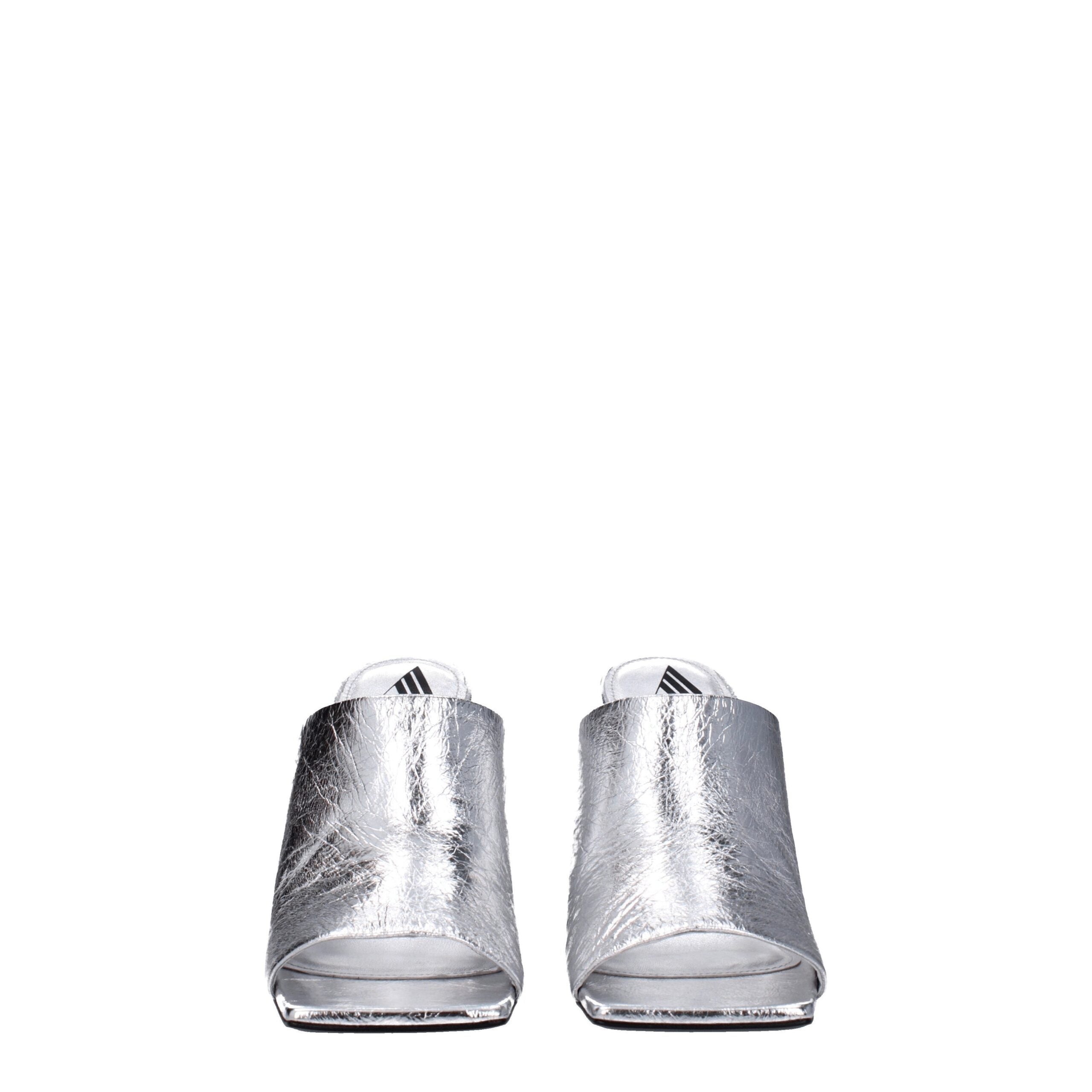 The Attico Leather Women's Sandal, серый — фото 3