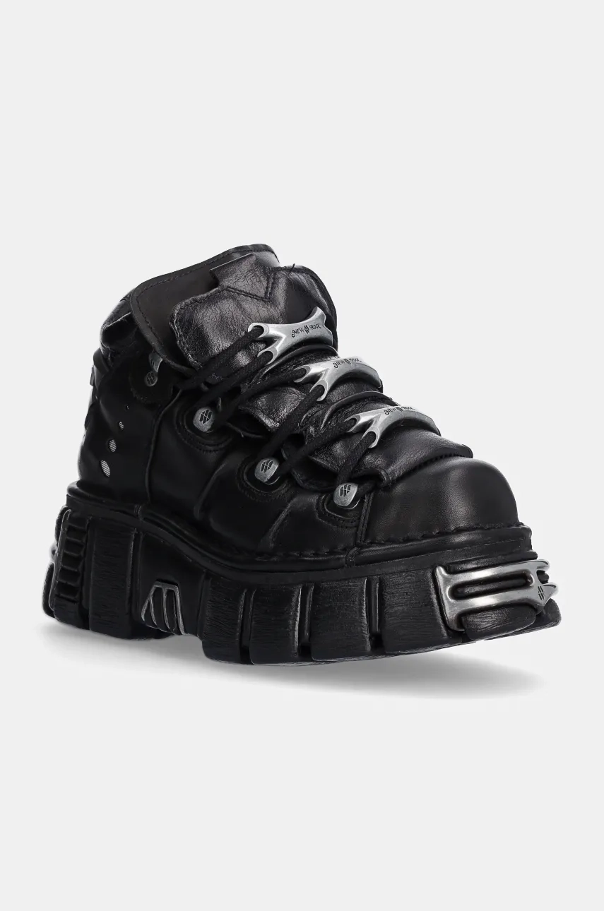 

Кожаные кроссовки Itali Negro + Nomada Negro + Tower Negro Acero New Rock, черный