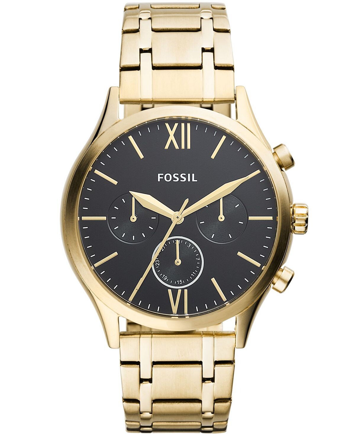 

Мужские многофункциональные золотистые часы-браслет Fenmore 44 мм Fossil