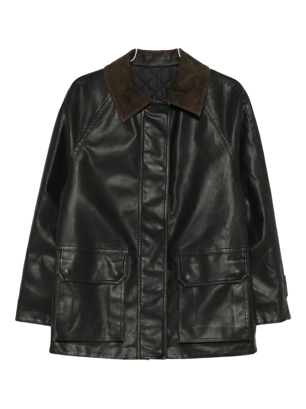 

Кожаная куртка с карманом Juun.J, черный