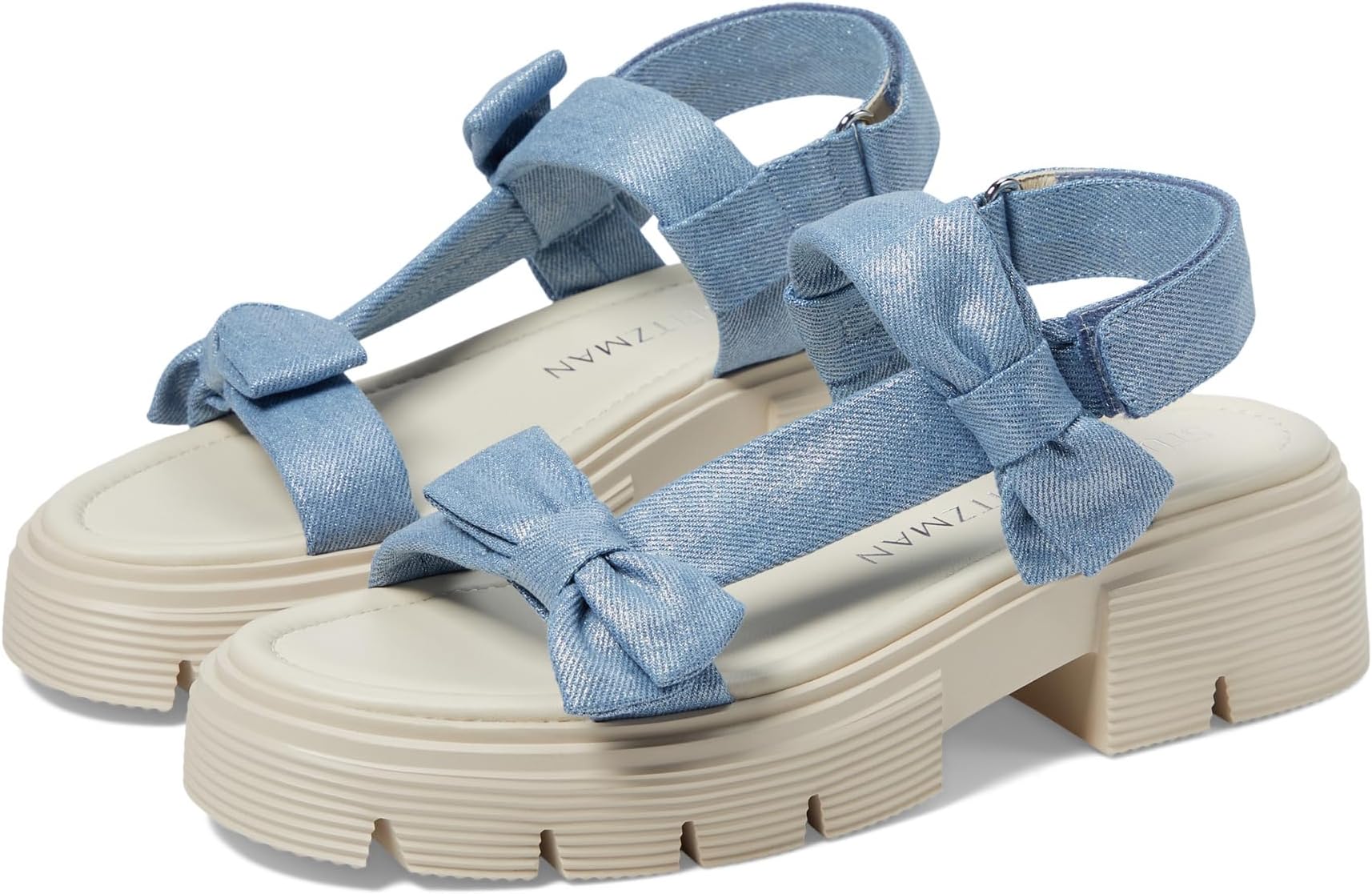 Сандалии Stuart Weitzman Sofia Nolita Sandal, серебряный