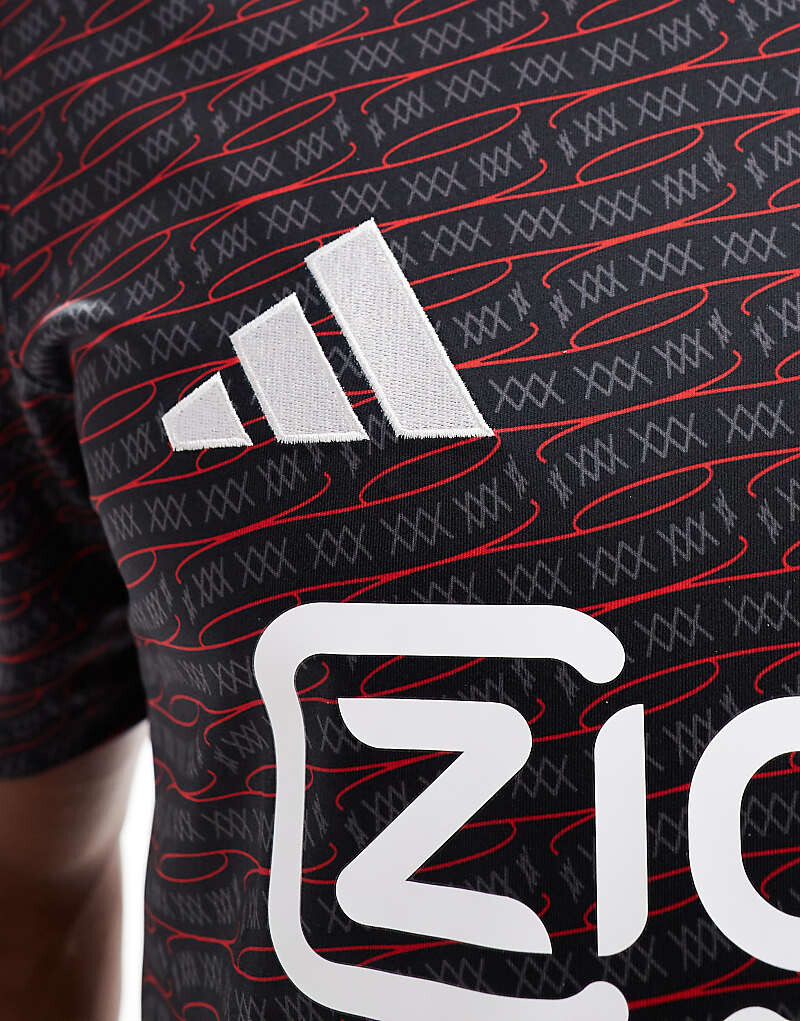 

adidas Performance – Черная футбольная футболка с мотивом «Аякс Амстердам»