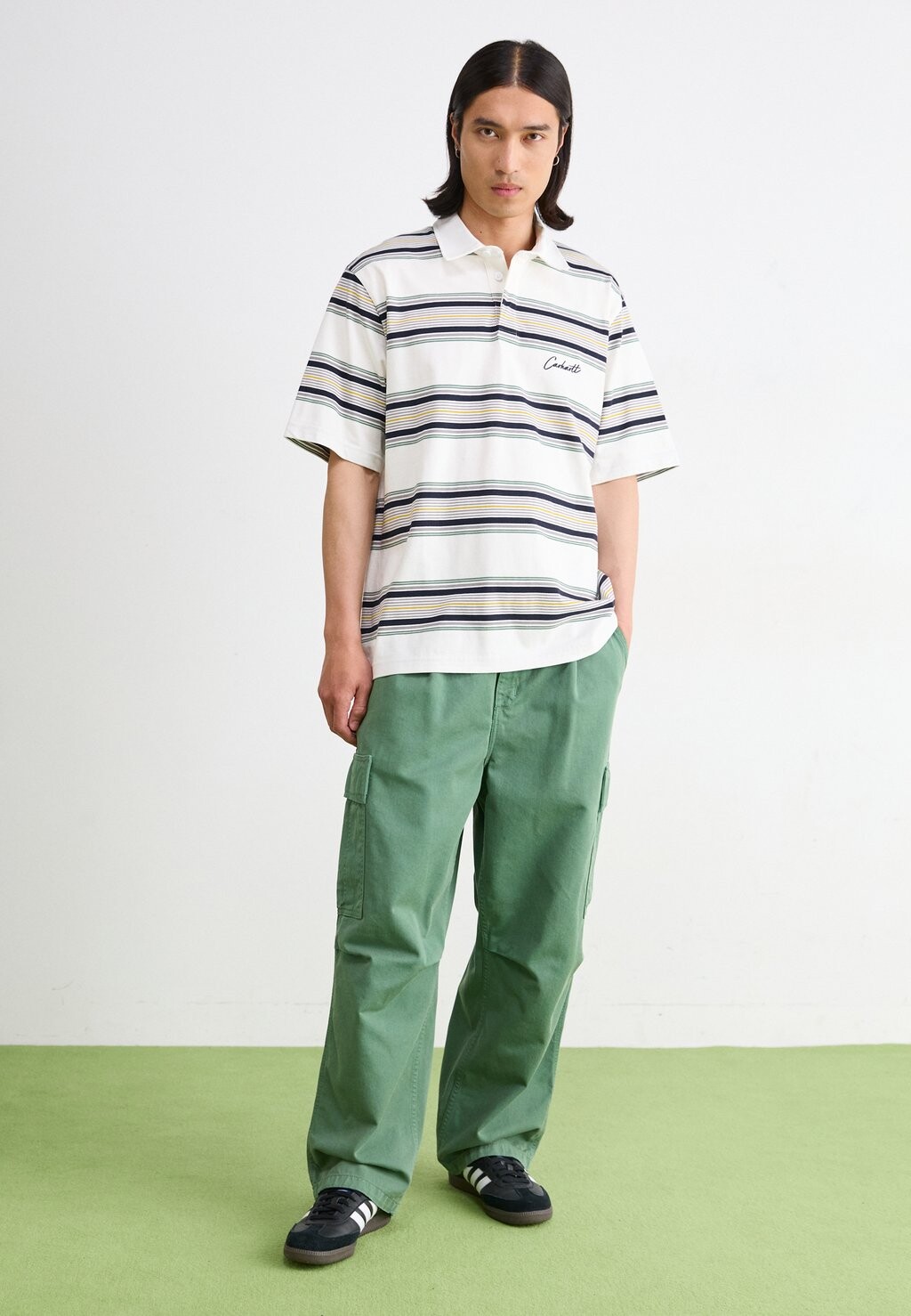 

Рубашка-поло Gaines Rugby Carhartt WIP, кремовый
