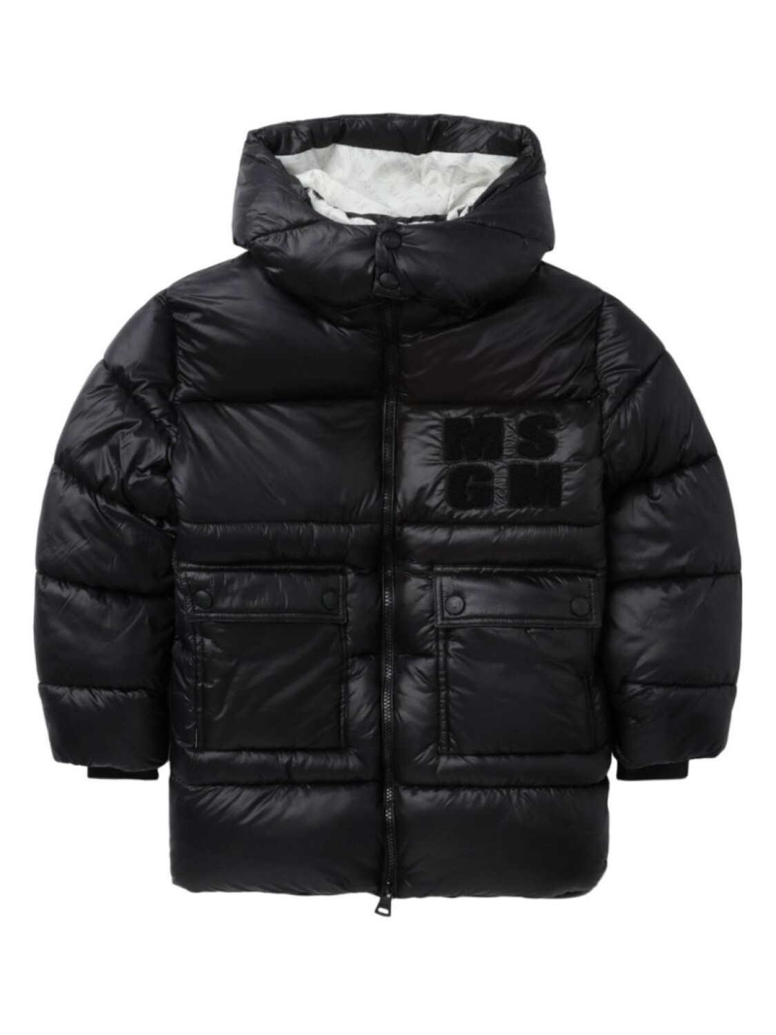 

Длинный пуховик MSGM Kids, черный