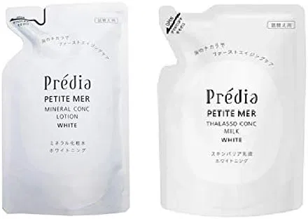 Набор для ухода за лицом Kose Predia Petit Mail White: лосьон и молочко, 150 мл + 90 мл