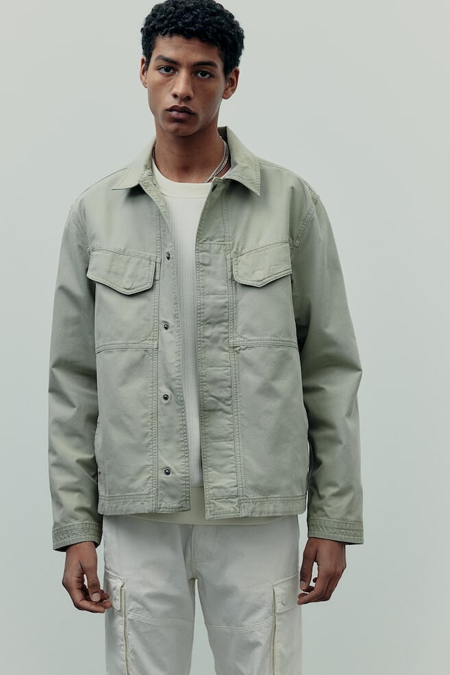 

Холщовая рубашка стандартного кроя H&M, зеленый