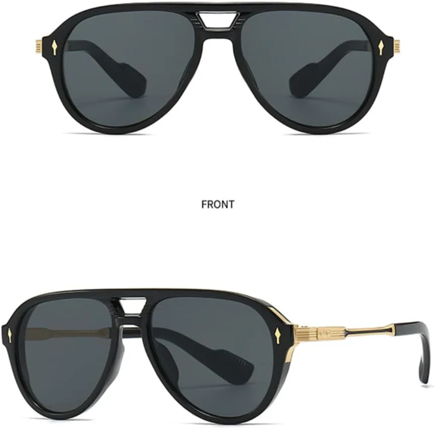 

Классические солнцезащитные очки с заклепками для женщин и мужчин, популярные винтажные панк-очки для активного отдыха и вождения, роскошные очки VVTWSSW, Brown Brown