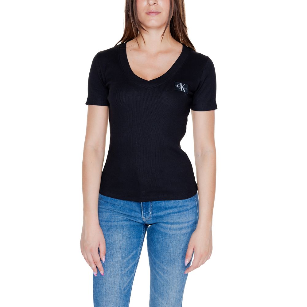 

Черные хлопковые топ и футболка Rigenerato Calvin Klein Jeans